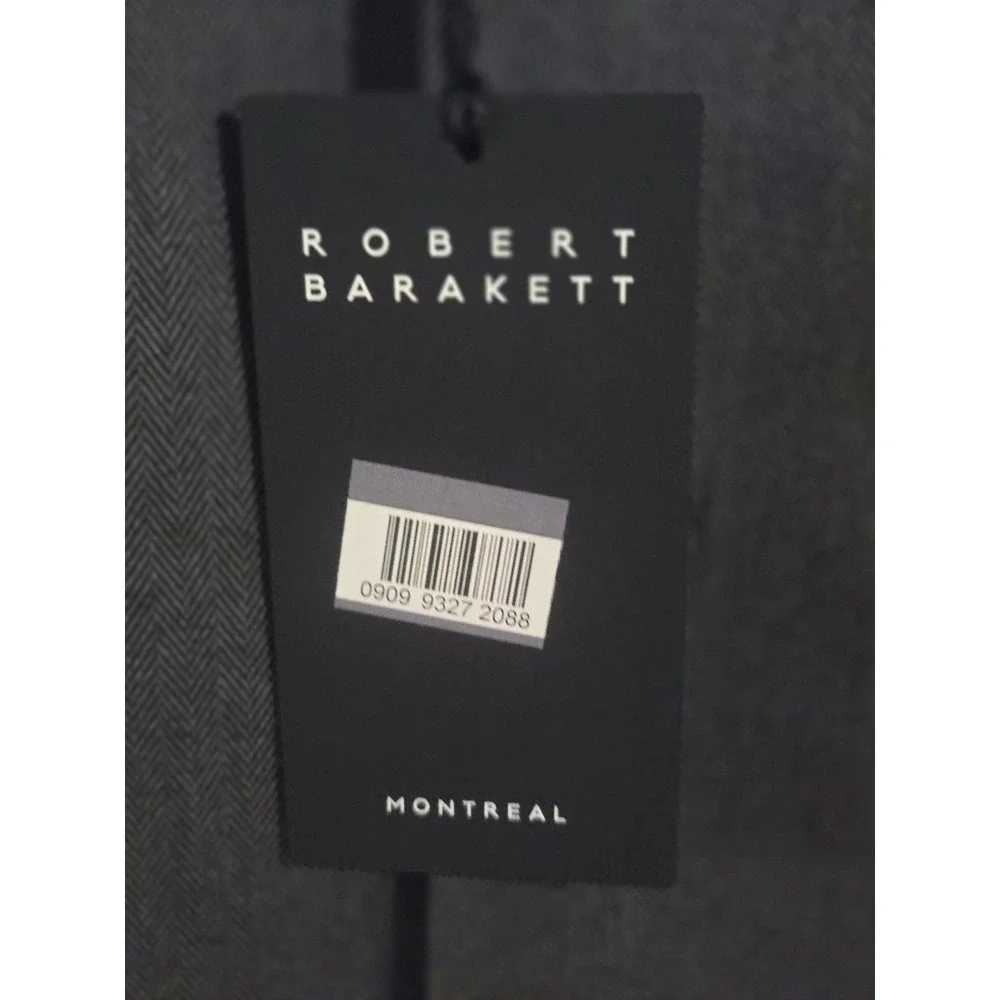 Robert Barakett Corsa Shirt Jacket Mens Large Gray Herringbone NWT RB323347